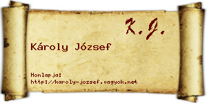 Károly József névjegykártya