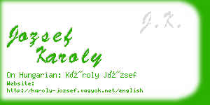 jozsef karoly business card
